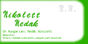 nikolett medak business card
